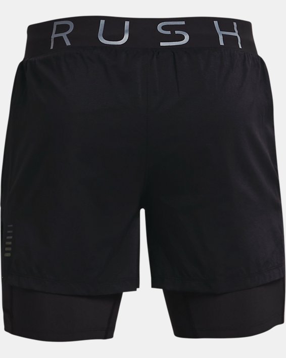 Short 2-en-1 UA RUSH™ Run pour homme, Black, pdpMainDesktop image number 4